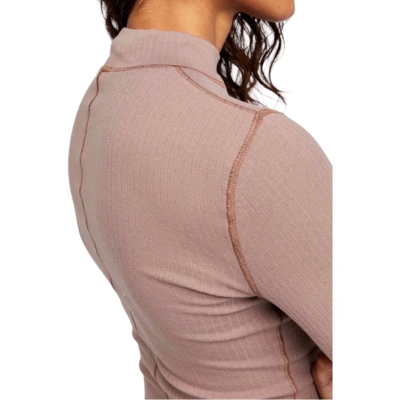Free People The Rickie Top XS Coyote Intimately Free People Mock Neck - Picture 6 of 10